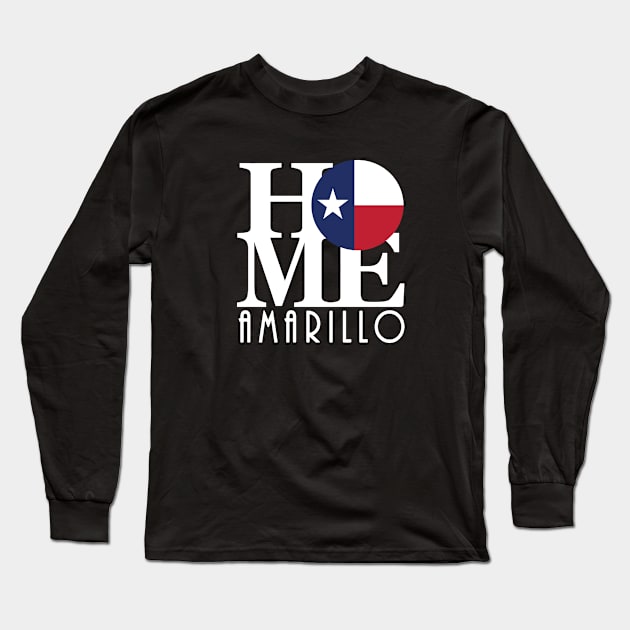 HOME Amarillo Texas Long Sleeve T-Shirt by HometownTexas